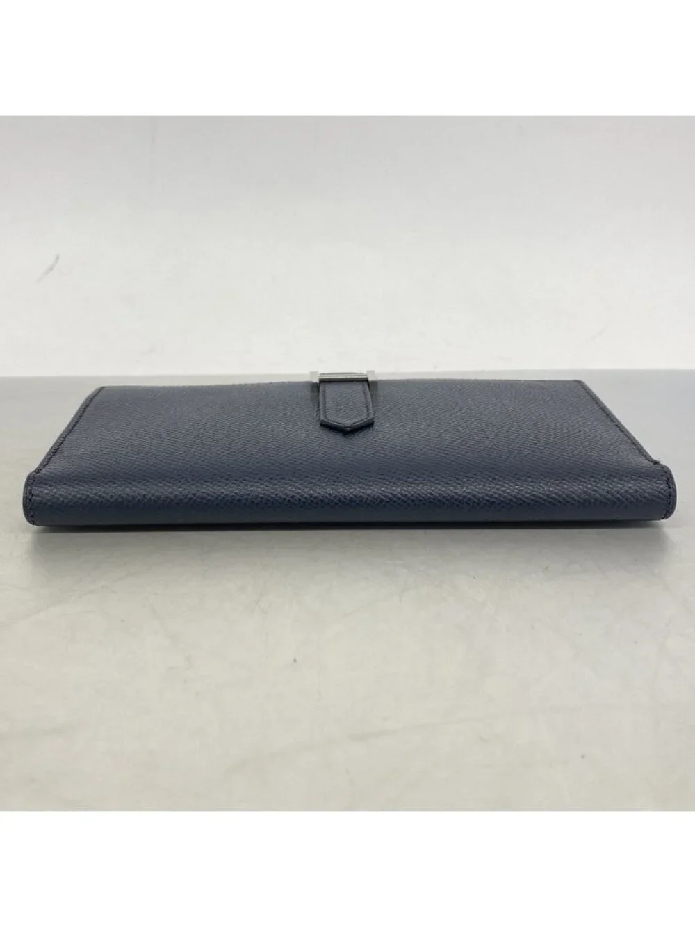 Hermes Wallet Bearn Soufflet Verso Veau Epsom Blue Indigo Rose Purple Silver